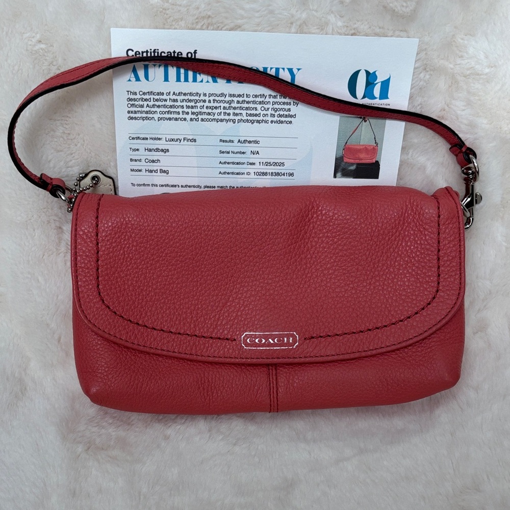 Coach Coral Leather Clutch Bag